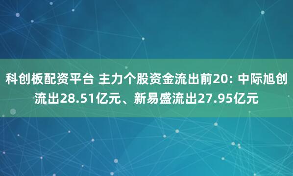 科创板配资平台 主力个股资金流出前20: 中际旭创流出28.51亿元、新易盛流出27.95亿元