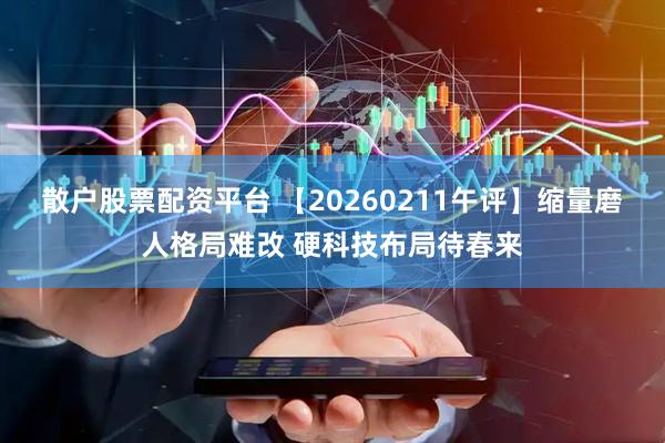 散户股票配资平台 【20260211午评】缩量磨人格局难改 硬科技布局待春来